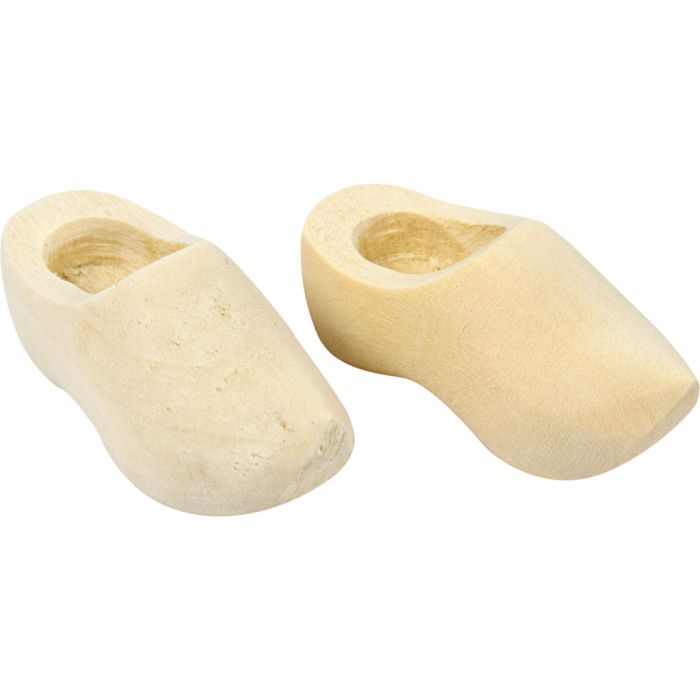 Zoccoli di legno olandesi, L: 40 mm, 2 paio/ 1 conf.