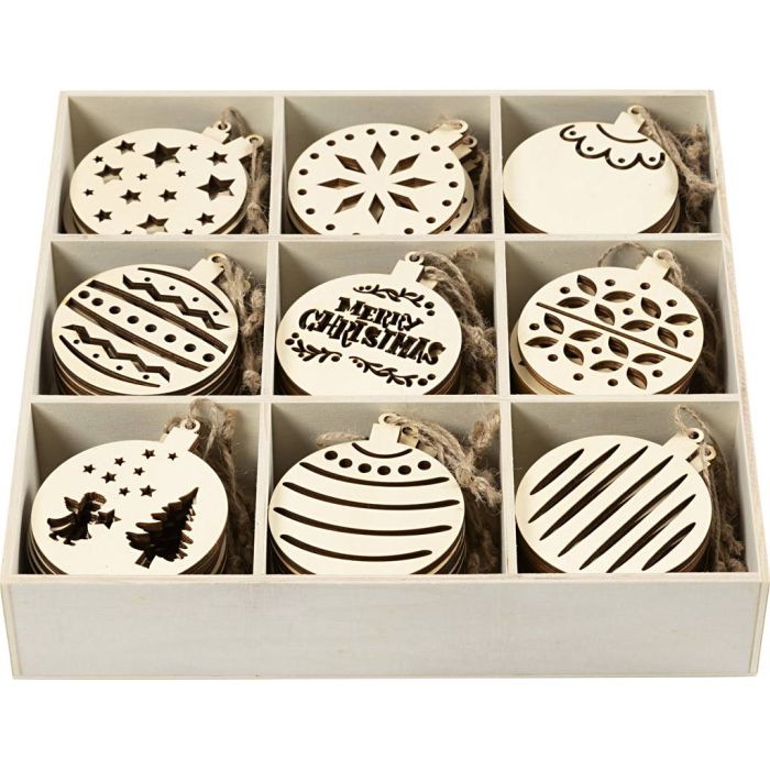 Decorazione di Natale, misura 7-9 cm, spess. 4 mm, 90 pz/ 1 conf.