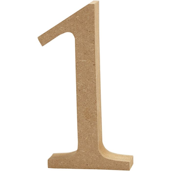 Numero, 1, H: 8 cm, spess. 1,5 cm, 1 pz