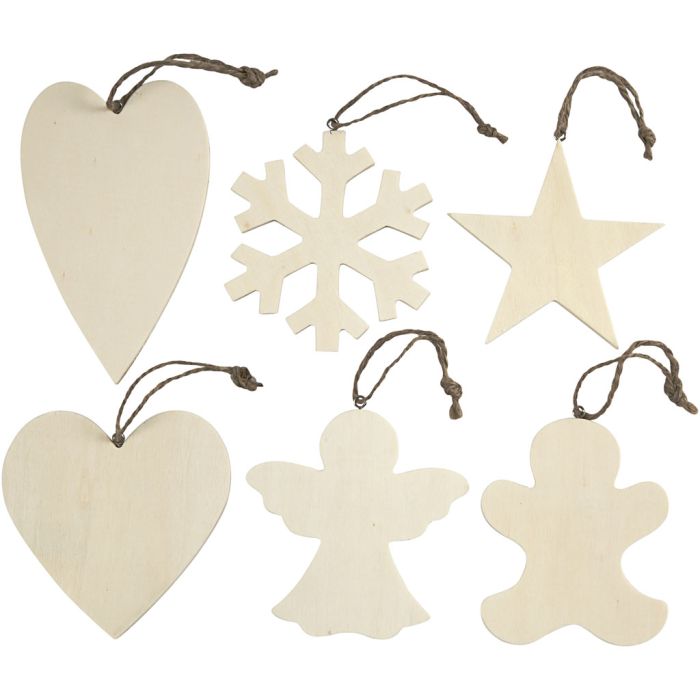 Decorazioni, misura 9-11 cm, spess. 4 mm, 6 pz/ 1 conf.