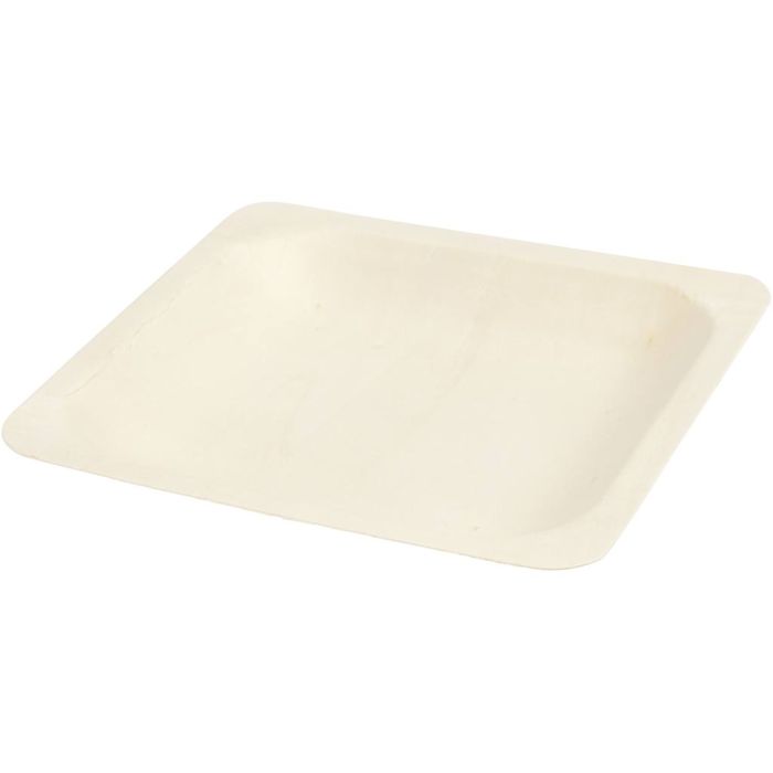 Piatto, H: 2 cm, misura 14x14 cm, 12 pz/ 1 conf.