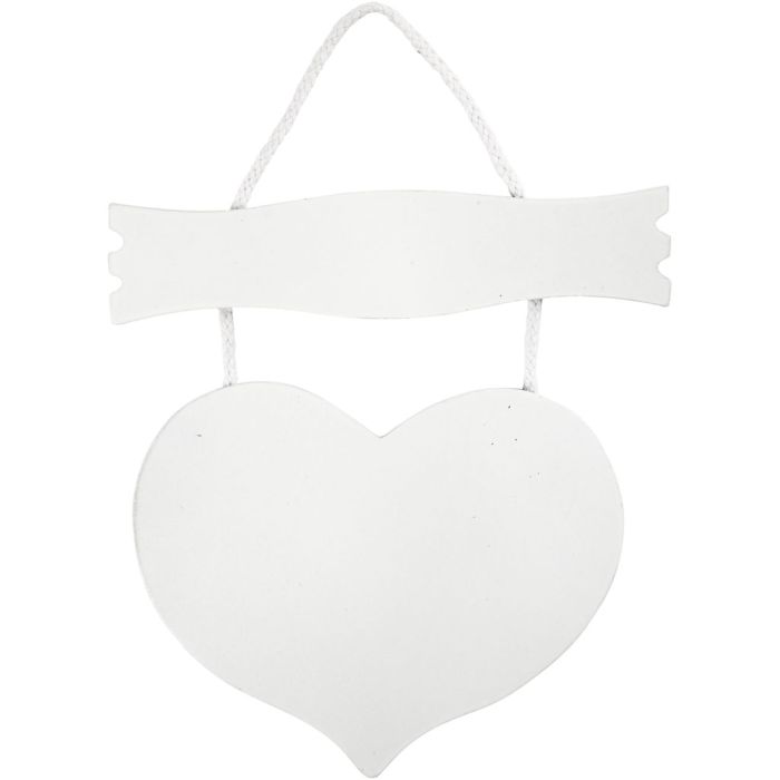 Cuore e insegna, misura 28x19 cm, spess. 5 mm, 1 pz