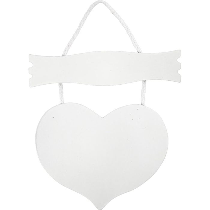 Cuore e insegna, misura 28x19 cm, spess. 5 mm, 10 pz/ 1 conf.