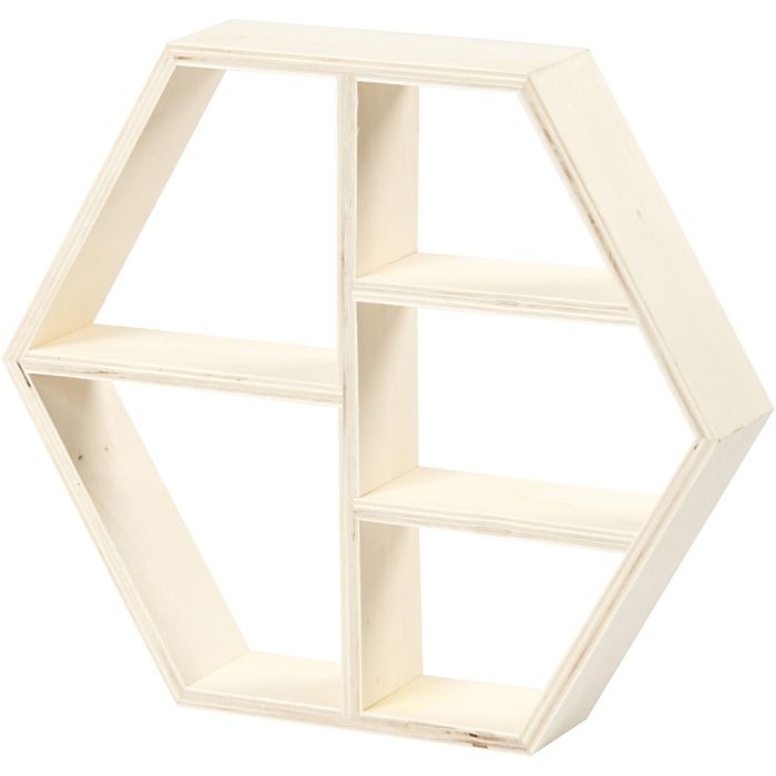 Mensola in legno, H: 25 cm, P: 5 cm, L: 28,5 cm, 1 pz