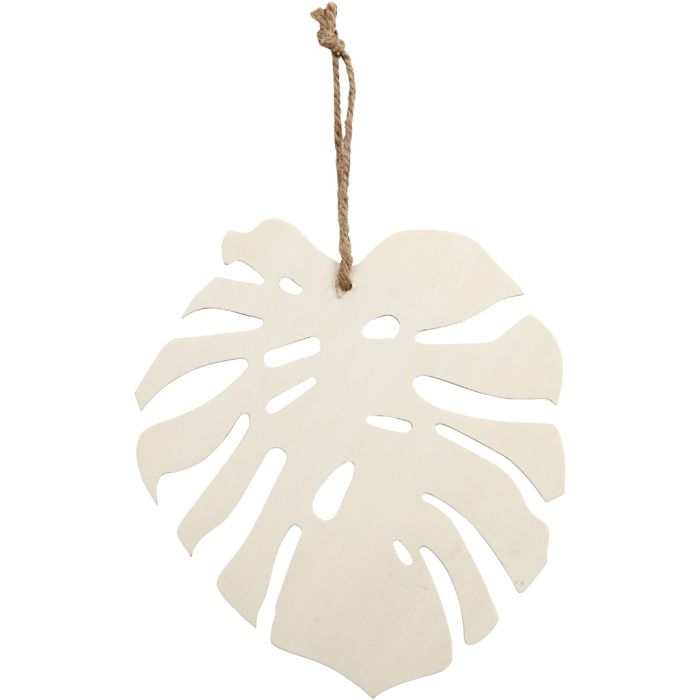 Foglia di Monstera, H: 20 cm, P: 3 mm, L: 19 cm, 1 pz