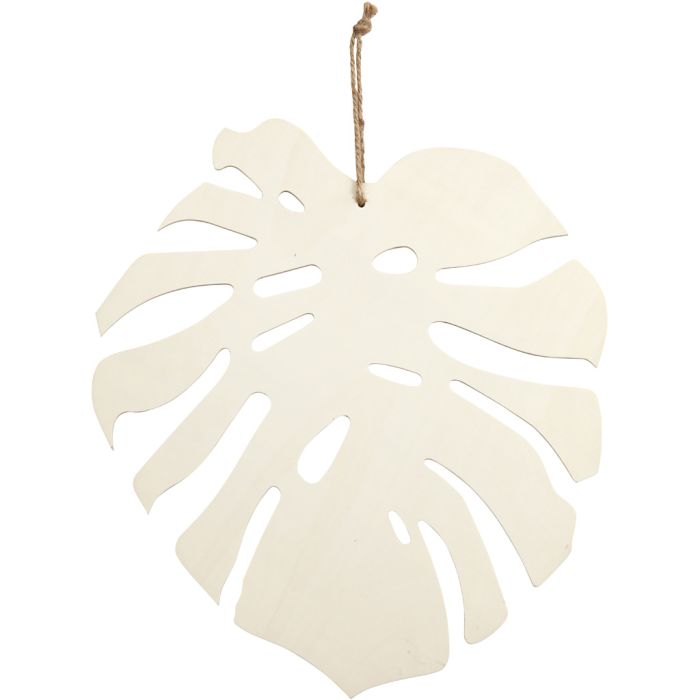 Foglia di Monstera, H: 35 cm, P: 3 mm, L: 34 cm, 1 pz