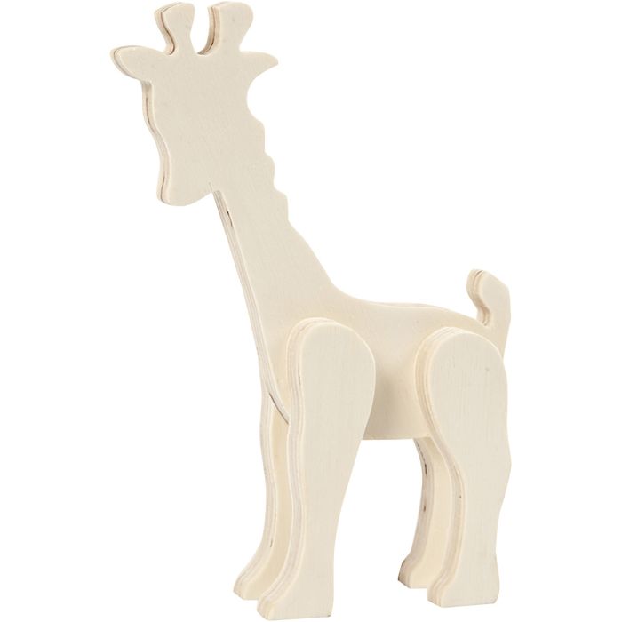 Sagoma di animale, Giraffa, H: 19 cm, L: 14 cm, 1 pz