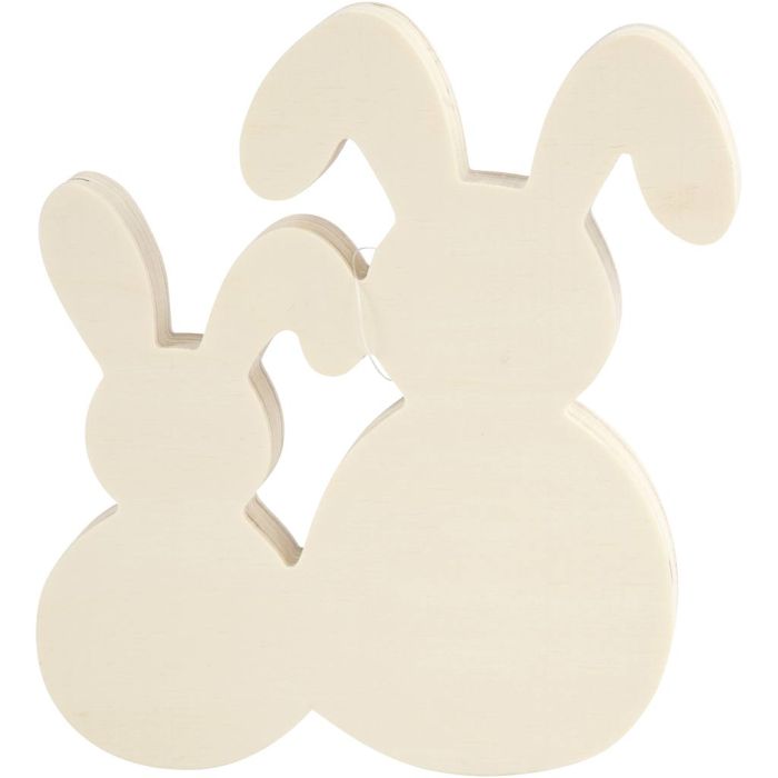 Conigli, H: 17 cm, L: 16 cm, spess. 2 cm, 1 set