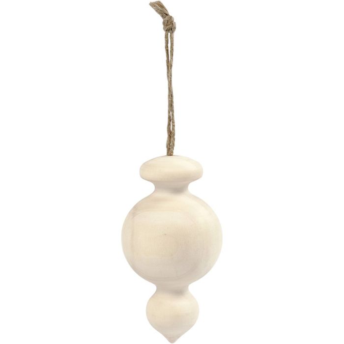 Ornamento a goccia, H: 7,5 cm, diam 4 cm, 1 pz