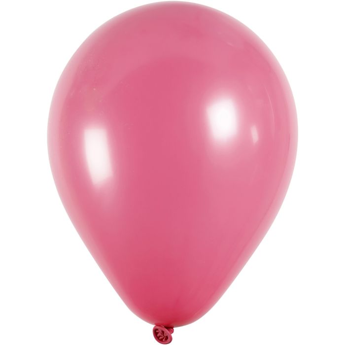 Palloncini, diam 23 cm, rotondo, rosa scuro, 10 pz/ 1 conf.