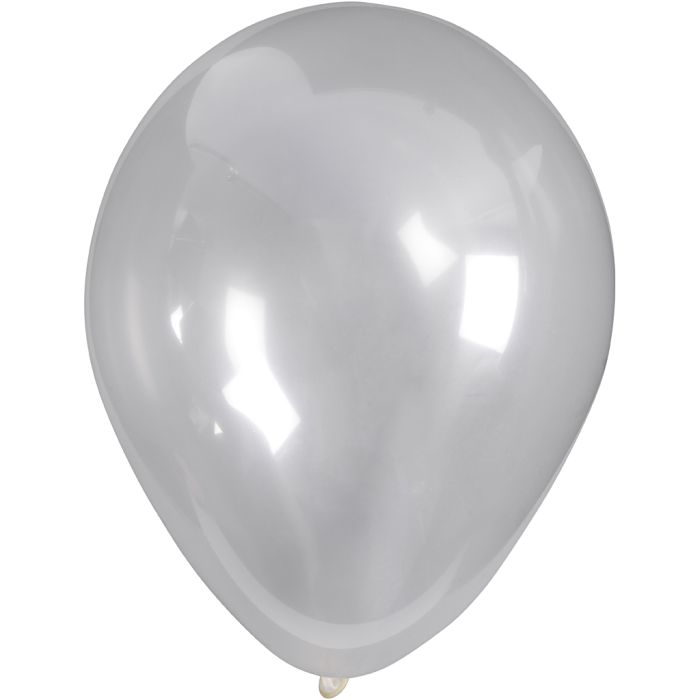 Palloncini, diam 23 cm, rotondo, transparent, 10 pz/ 1 conf.