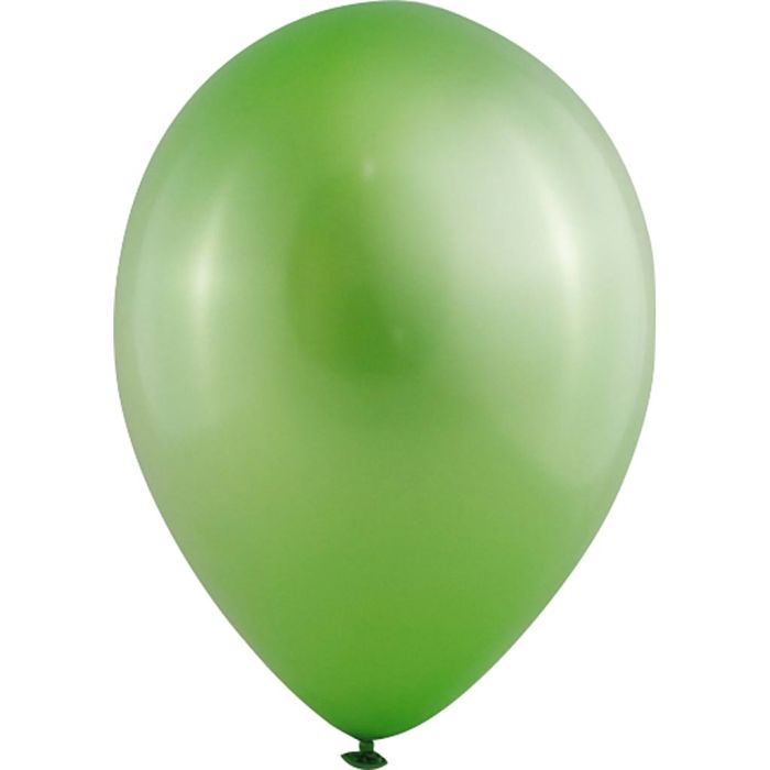 Palloncini, misura 23 cm, rotondo, verde metallico, 8 pz/ 1 conf.