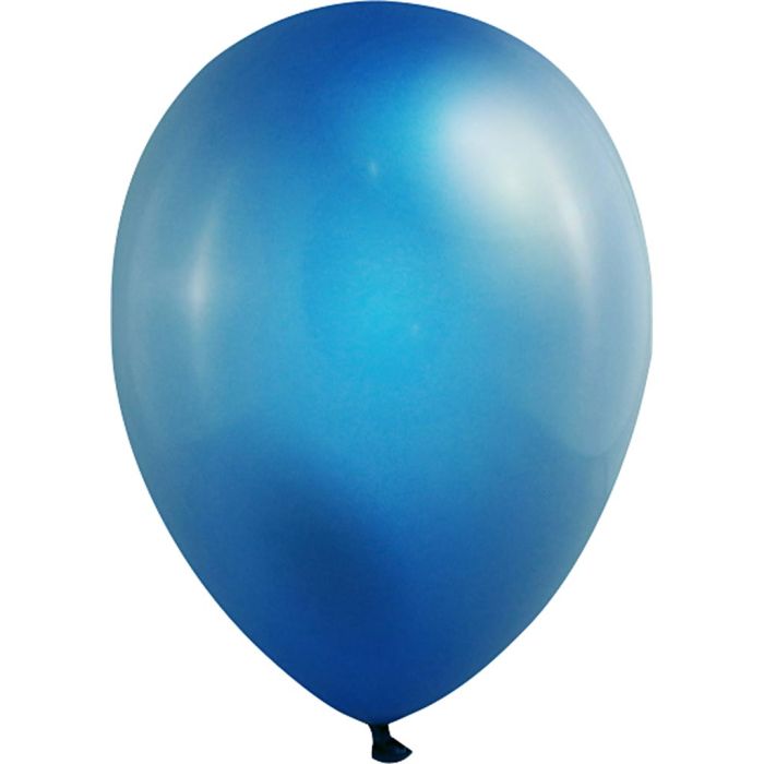 Palloncini, misura 23 cm, rotondo, blu metallico, 8 pz/ 1 conf.