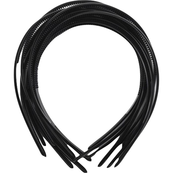 Cerchietti per capelli, L: 8 mm, nero, 20 pz/ 1 conf.