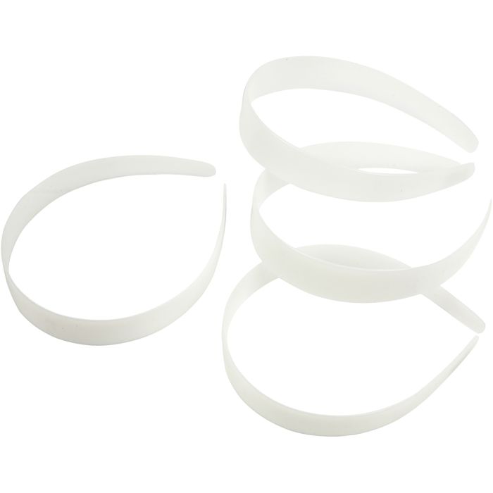 Cerchietti, L: 25 mm, bianco, 5 pz/ 1 conf.