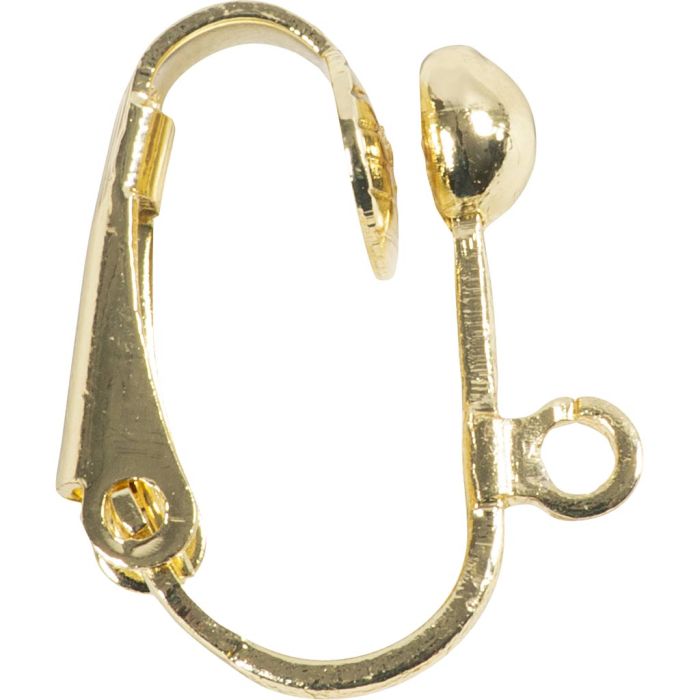 Orecchini a clip, misura 16,5x1,5x1,6 mm, color oro, 40 pz/ 1 conf.