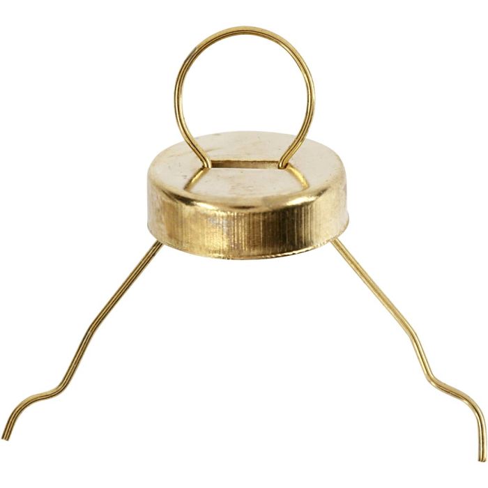Gancio per decorazioni, diam 13 mm, misura buco 5 mm, oro, 25 pz/ 1 conf.