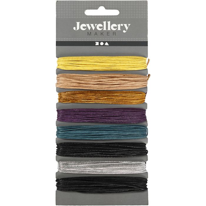 Laccio di cotone, spess. 1 mm, cerato, colori asst., 8x5 m/ 1 conf.