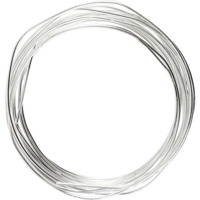 Filo argentato, spess. 1,2 mm, placcato argento, 3 m/ 1 rot.