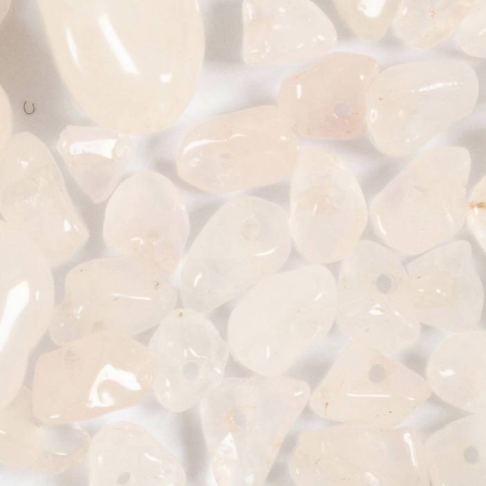 Perline di cristallo, Quarzo rosa, diam 7-12 mm, misura buco 1 mm, rosato, 63 pz/ 1 conf.