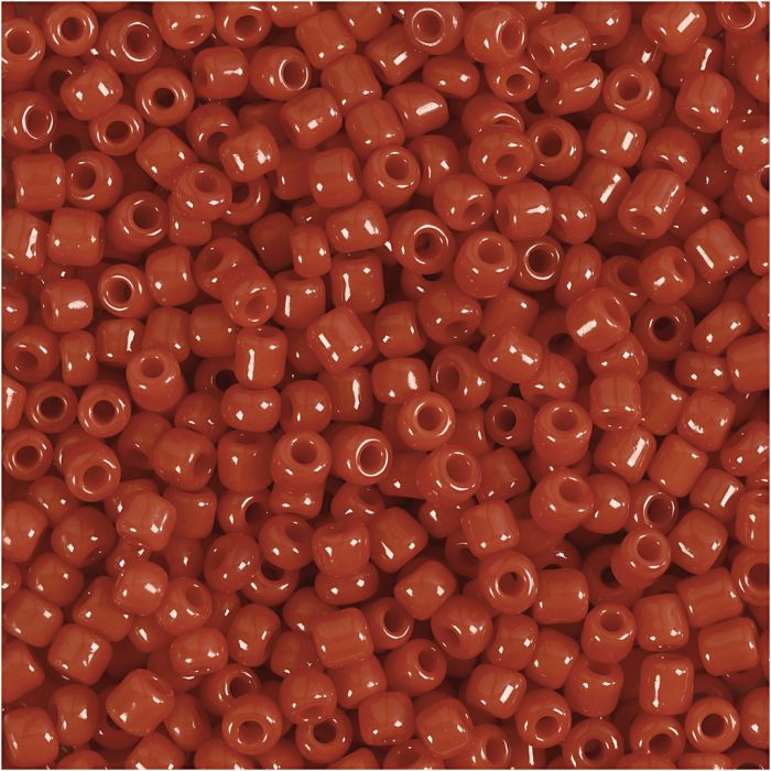 Perline rocaille, diam 3 mm, misura 8/0, misura buco 0,6-1,0 mm, rosso scuro, 500 g/ 1 conf.