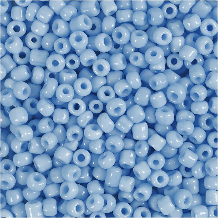 Perline rocaille, diam 3 mm, misura 8/0, misura buco 0,6-1,0 mm, turchese, 25 g/ 1 conf.