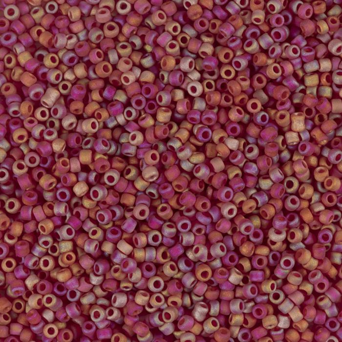 Perline rocaille, dim. 15/0, diam 1.7 mm, misura buco 0,5-0,8 mm, rosso, 25 g/ 1 conf.