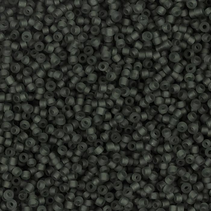 Perline rocaille, dim. 15/0, diam 1.7 mm, misura buco 0,5-0,8 mm, grigio, 25 g/ 1 conf.