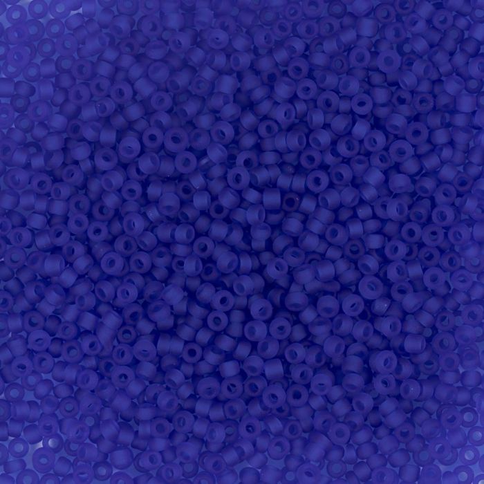 Perline rocaille, dim. 15/0, diam 1.7 mm, misura buco 0,5-0,8 mm, blu, 25 g/ 1 conf.