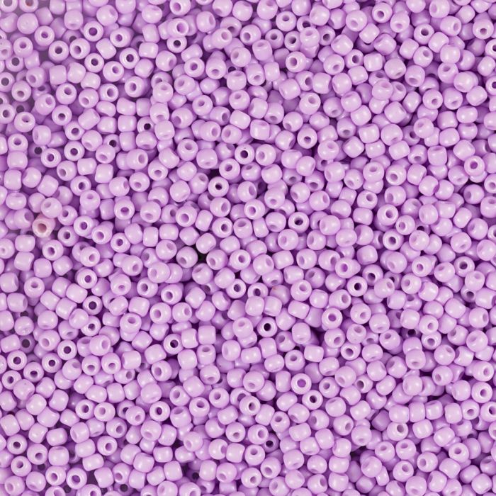 Perline rocaille, dim. 15/0, diam 1.7 mm, misura buco 0,5-0,8 mm, matt frozen, viola, 25 g/ 1 conf.