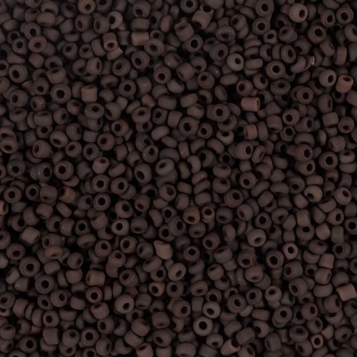 Perline rocaille, dim. 15/0, diam 1.7 mm, misura buco 0,5-0,8 mm, matt frozen, rosso, 25 g/ 1 conf.