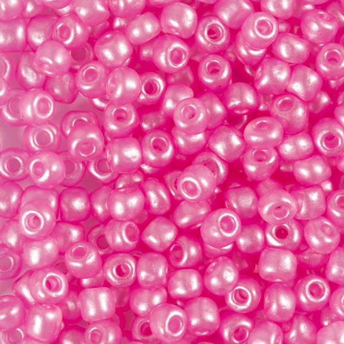Perline rocaille, dim. 6/0, diam 4 mm, misura buco 0,9-1,2 mm, rosso chiaro, 25 g/ 1 conf.