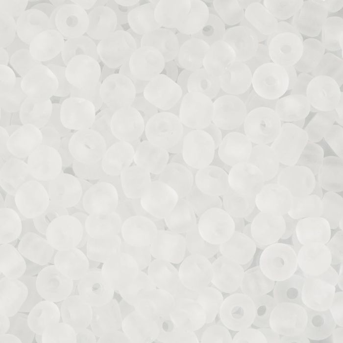 Perline rocaille, dim. 6/0, diam 4 mm, misura buco 0,9-1,2 mm, bianco, 25 g/ 1 conf.