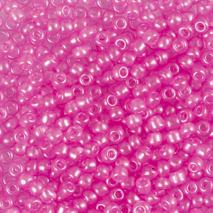 Perline rocaille, dim. 8/0, diam 3 mm, misura buco 0,6-1,0 mm, rosso chiaro, 25 g/ 1 conf.