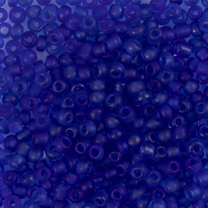 Perline rocaille, dim. 8/0, diam 3 mm, misura buco 0,6-1,0 mm, blu cobalto, 25 g/ 1 conf.