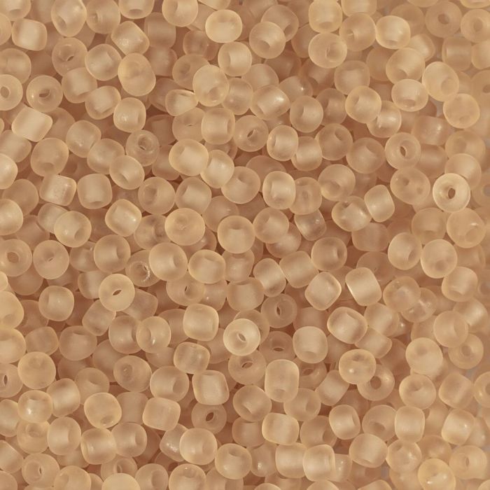 Perline rocaille, dim. 8/0, diam 3 mm, misura buco 0,6-1,0 mm, peach ceter, 25 g/ 1 conf.
