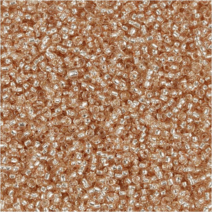Perline rocaille, diam 1,7 mm, misura 15/0, misura buco 0,5-0,8 mm, pesca, 25 g/ 1 conf.