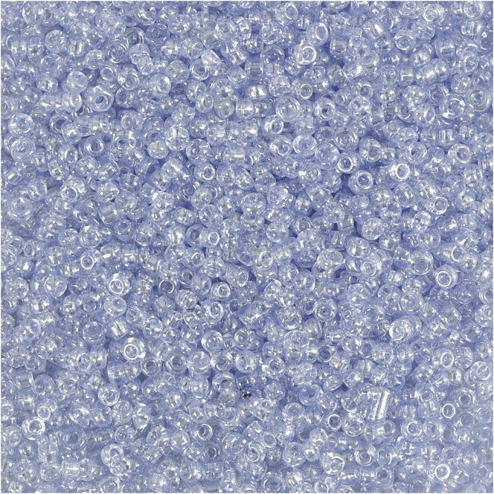 Perline rocaille, diam 1,7 mm, misura 15/0, misura buco 0,5-0,8 mm, azzurro, 25 g/ 1 conf.