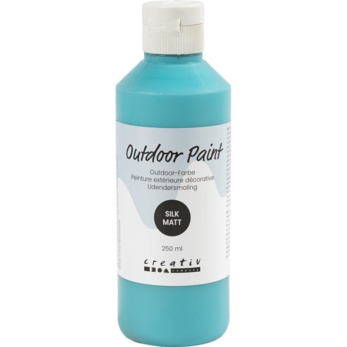 Vernice per Esterni, opaca setosa , opaca, turquoise blue, 250 ml/ 1 bott.