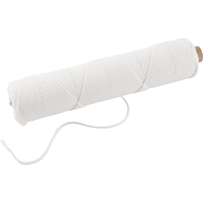 Stoppino , Adatto per candele a immersione (dia. 22-30 mm) e candele stampate (dia. 60-80 mm) , 100 g, 50 m/ 1 rot.
