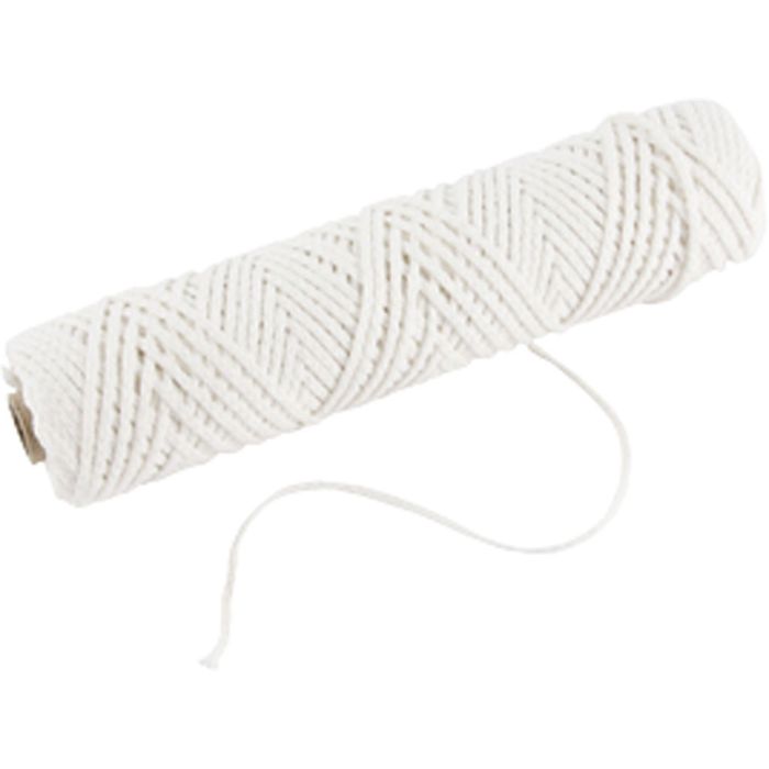 Stoppino , Adatto per candele a immersione (dia. 30 mm) e candele stampate (dia. 80-100 mm) , L: 2 mm, 100 g, 50 m/ 1 rot.