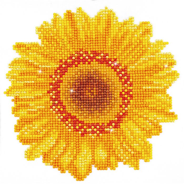 Diamond Dotz, Girasole giorno felice, misura 20x20 cm, 1 conf.