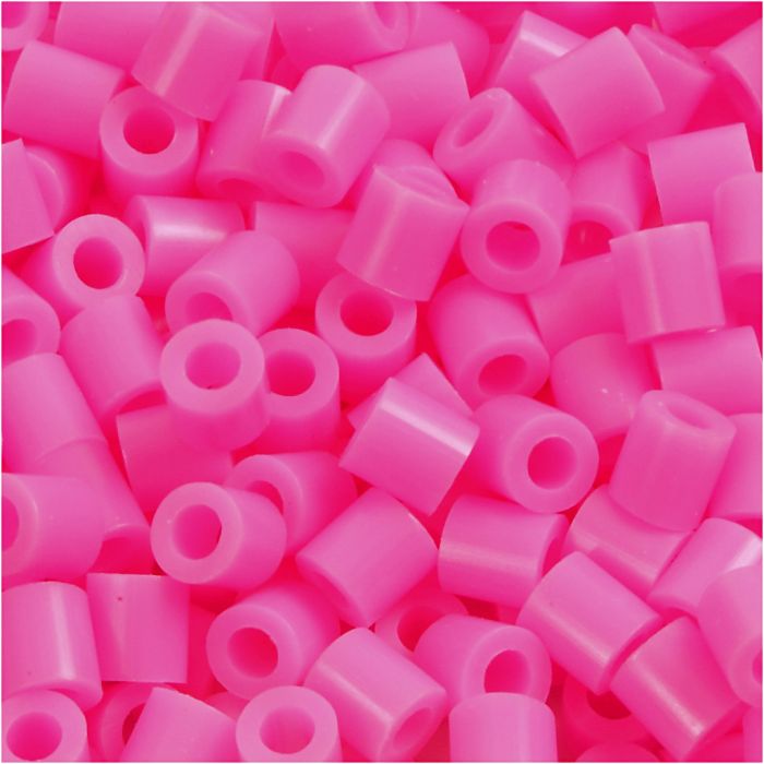 Perline a tubetto, misura 5x5 mm, misura buco 2,5 mm, medium, rosato (32222), 6000 pz/ 1 conf.