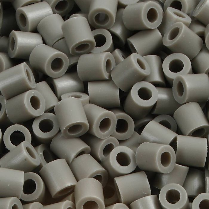 Perline a tubetto, misura 5x5 mm, misura buco 2,5 mm, medium, color cenere (32226), 6000 pz/ 1 conf.