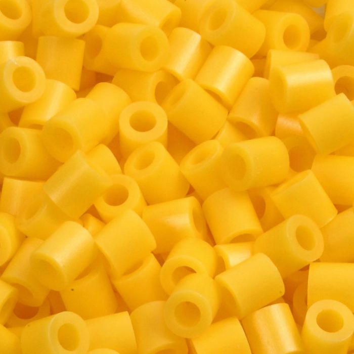 Perline a tubetto, misura 5x5 mm, misura buco 2,5 mm, medium, giallo (32227), 1100 pz/ 1 conf.