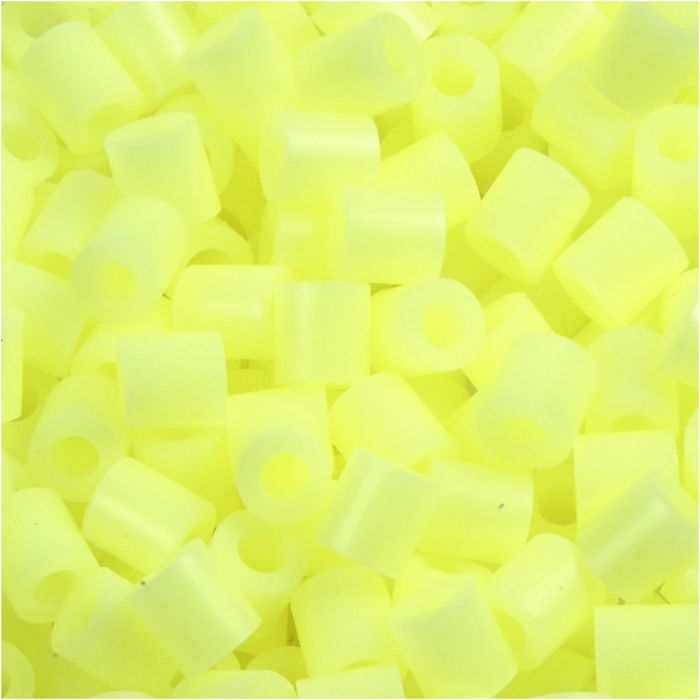 Perline a tubetto, misura 5x5 mm, misura buco 2,5 mm, medium, giallo pastello (32244), 1100 pz/ 1 conf.