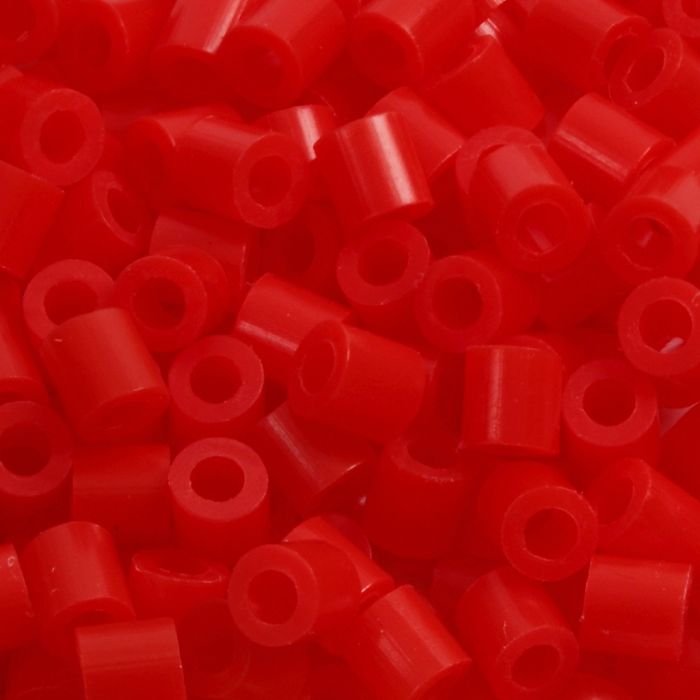 Perline a tubetto, misura 5x5 mm, misura buco 2,5 mm, medium, rosso chiaro (32225), 1100 pz/ 1 conf.