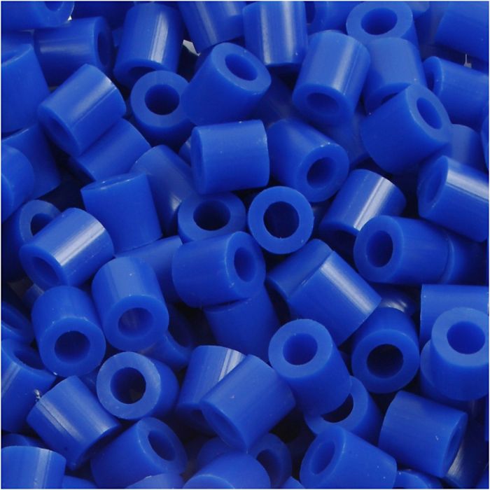 Perline a tubetto, misura 5x5 mm, misura buco 2,5 mm, medium, blu scuro (32232), 1100 pz/ 1 conf.