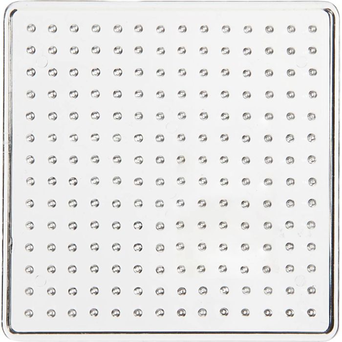 Pannello a pioli, piccolo quadrato, misura 9 cm, medium, transparent, 1 pz