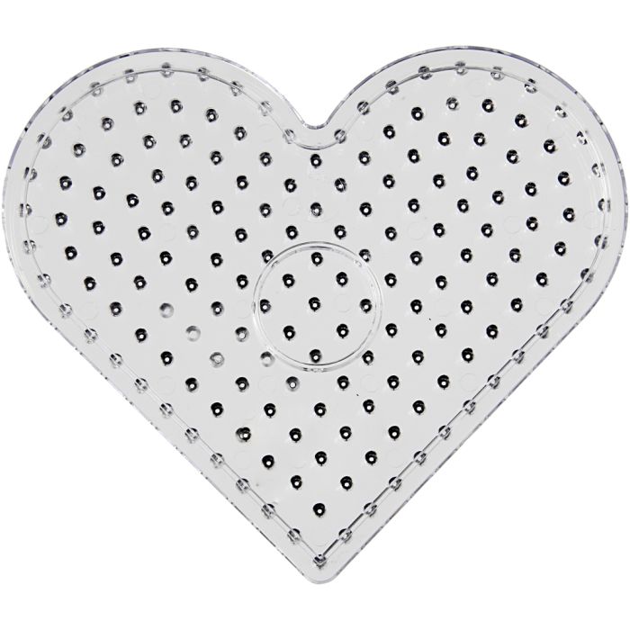 Pannello a pioli, cuore, misura 17,5x17,5 cm, JUMBO, trasparente, 1 pz